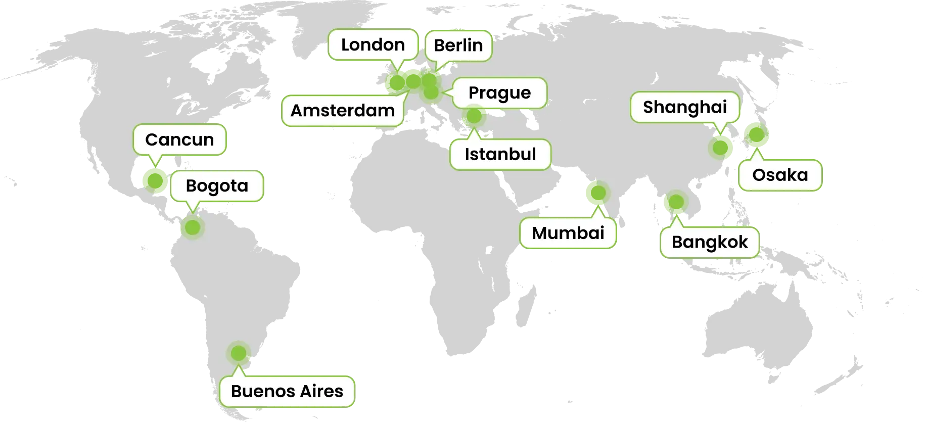 Devcon events on world map